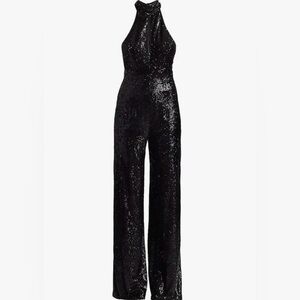 Black Sequin Jumpsuit.